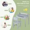 Wooden Kids Table and Chair Set with Storage and Paper Roll Holder